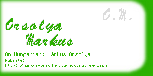 orsolya markus business card