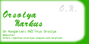 orsolya markus business card